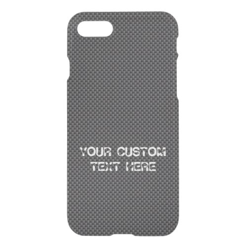 Black and Grey Carbon Fiber Polymer iPhone SE87 Case