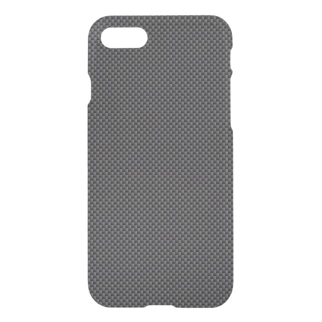 Black and Grey Carbon Fiber Polymer Uncommon iPhone Case (Back)