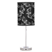 Black and Grey Deaths Head Hawk Moth Gothic Skull Table Lamp (Back)