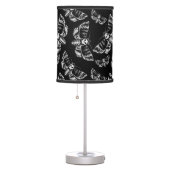 Black and Grey Deaths Head Hawk Moth Gothic Skull Table Lamp (Right)