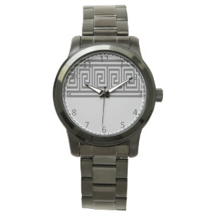 Black and grey greek keylines watch