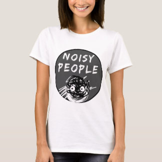Black and Grey Noisy People Statement T-Shirt