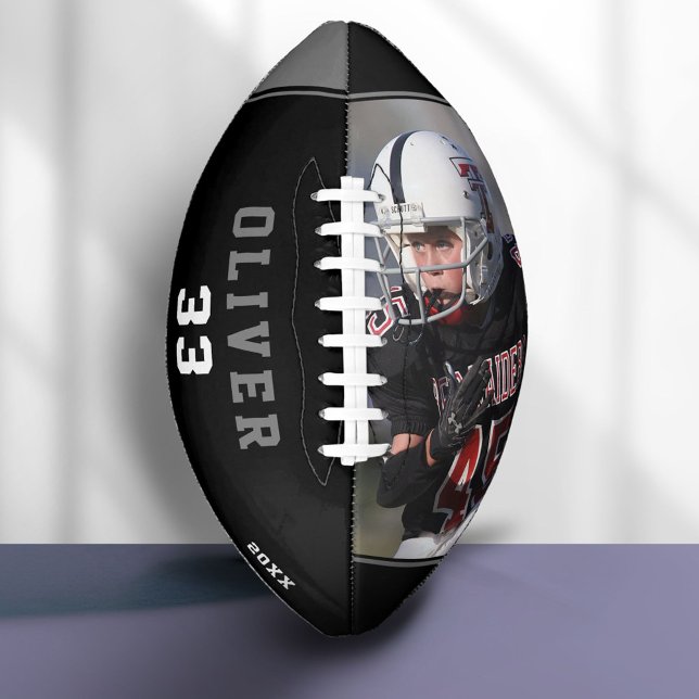 Black and Grey Player's Name Number Photo  Football (Creator Uploaded)