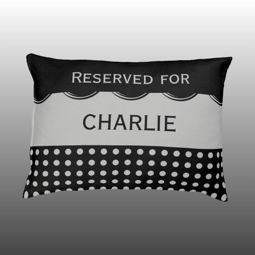 Black and grey polka dots reserved for name pet bed