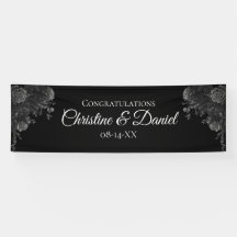 Black and Grey Roses Gothic Wedding