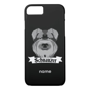 Black and Grey Schnauzer iPhone 8/7 Case