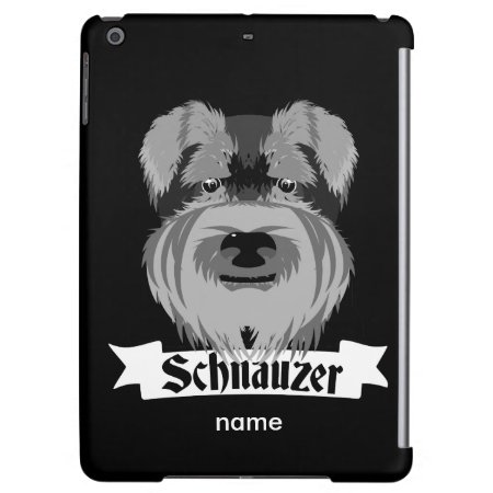 Black And Grey Schnauzer Cover For Ipad Air