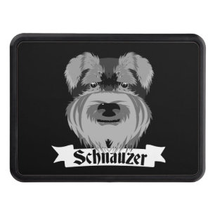 Black and Grey Schnauzer Hitch Cover