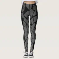 Black and Grey Shattered Glass Leggings