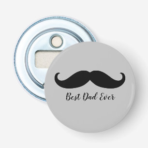 Black and Grey Silver Mustache   Bottle Opener