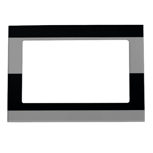 Black and Grey Simple Extra Wide Stripes Magnetic Frame