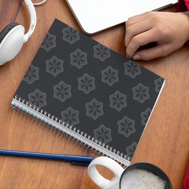 Black and Grey Star Pattern Notebook (Creator Uploaded)