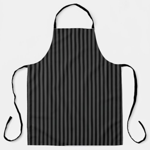 BLACK AND GREY STRIPES Large Apron