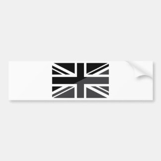 Black and grey Union Jack British(UK) Flag Bumper Sticker