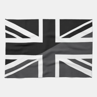 Black and grey Union Jack British(UK) Flag Kitchen Towel