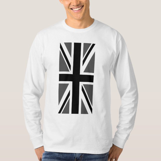 Black and Grey Union Jack T-Shirt (Front)