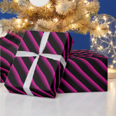 DIY Color Small Preppy Stripe Red Hot Pink Wrapping Paper