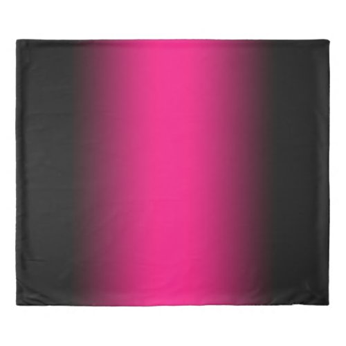Black and Hot Pink Gradient Duvet Cover
