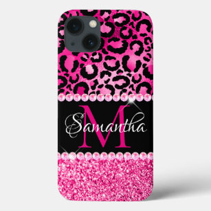 Hot Pink Leopard iPhone Case –