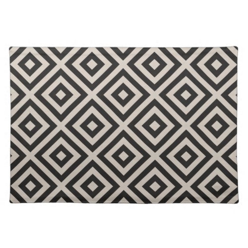 Black and Ivory Diamond  Modern Farmhouse Placemat