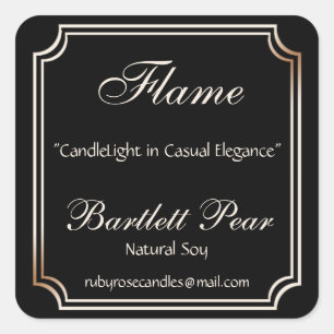 Black and Ivory Scallop Frame Candle Label v3
