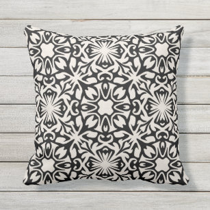 black and ivory throw pillows