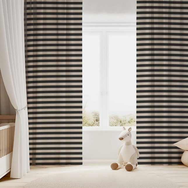 Black and Ivory Stripes Blackout Curtains (Creator Uploaded)