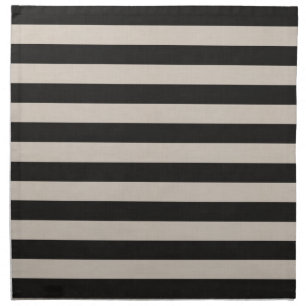 Black and Ivory Stripes Modern Farmhouse Napkin