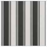 [ Thumbnail: Black and Light Grey Colored Lines Fabric ]