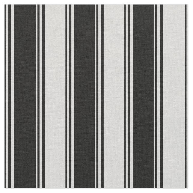 Black and Light Grey Colored Lines Fabric (Close Up)