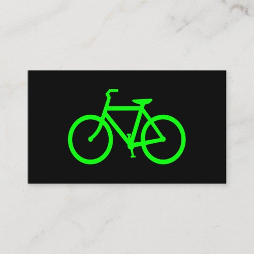 Black and Lime Green Bicycle Business Card