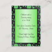 Black and Lime Polka Dots Enclosure Card (Back)