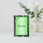 Black and Lime Polka Dots Enclosure Card (Standing Front)