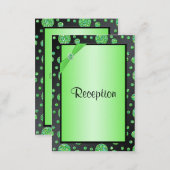 Black and Lime Polka Dots Enclosure Card (Front/Back)
