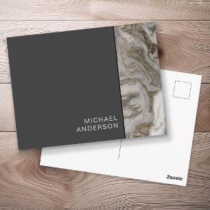 Black and Marble Professional Business Mailer Postcard