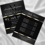 Black and metal faux texture prices flyer<br><div class="desc">Modern elegant style and variation of promotional metallic design with prices list. Ideal for hair salon,  wedding hairdresser,  barbers,  beauty salons,  estheticians and more.</div>