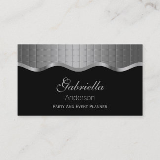 Black And Metal Look Business Cards