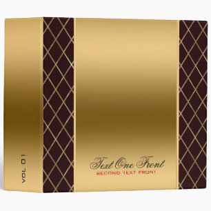 Black And Metallic Gold Geometric Design Binder