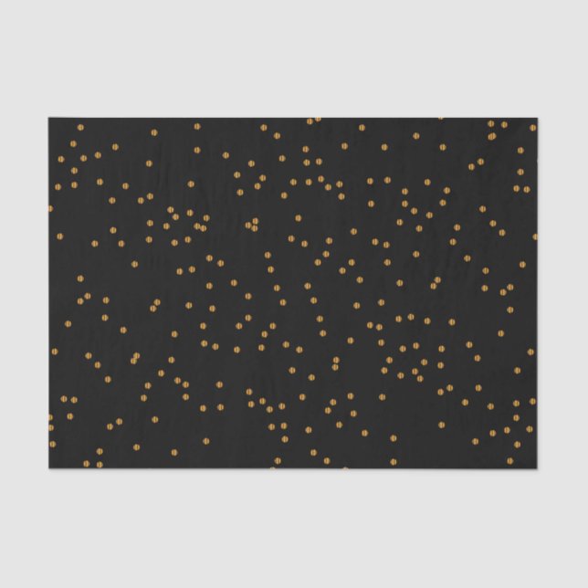 Black and Metallic Gold Splatter Tissue Paper (Front)