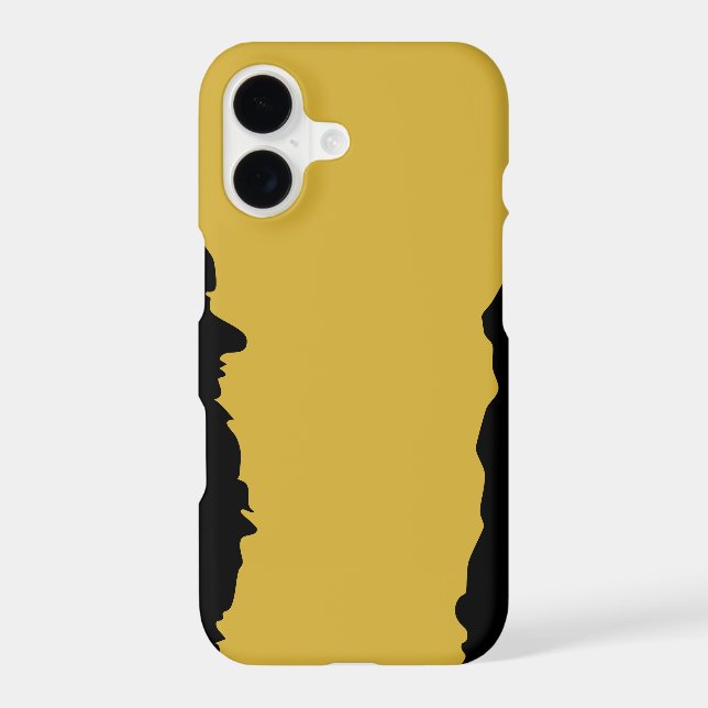 Black and Metallic Gold Unique Stylish iPhone Case (Back)