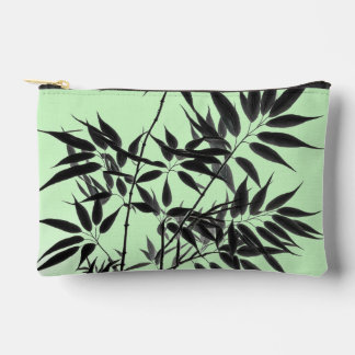 Black and Mint Green Bamboo Plant Accessory Pouch