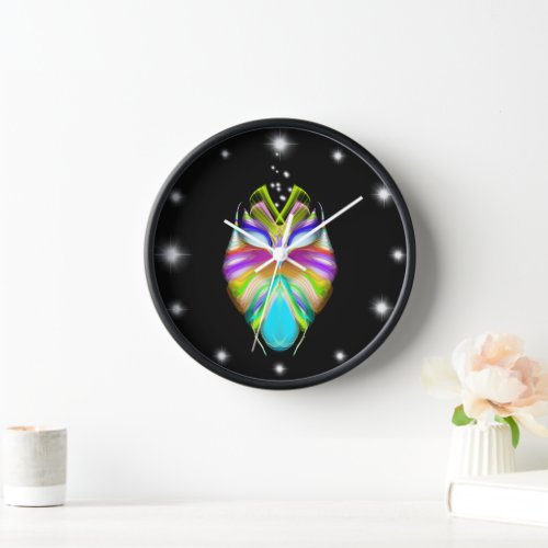 Black and Multicolor Oracle Owl Clock