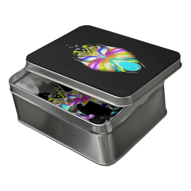 Black and Multicolor Oracle Owl Jigsaw Puzzle (Lid Open)