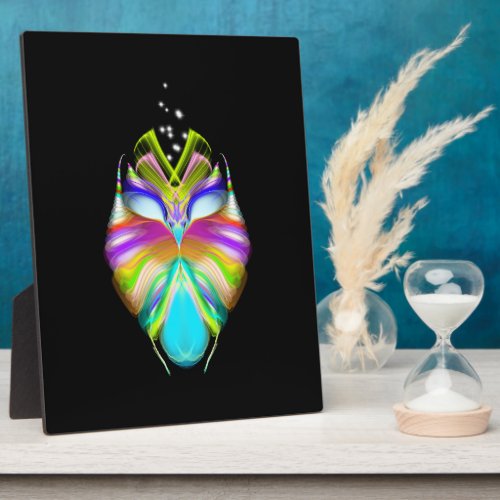 Black and Multicolor Oracle Owl Plaque