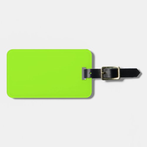 Black and Neon Green Luggage Tag