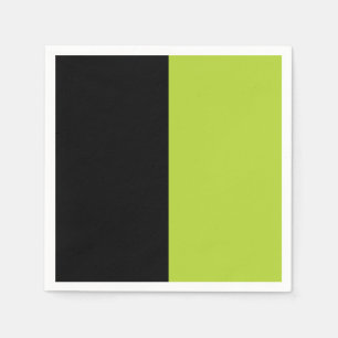 Black and Neon Green Napkins