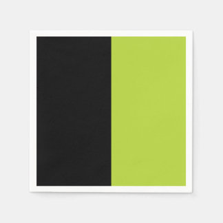 Black and Neon Green Napkins