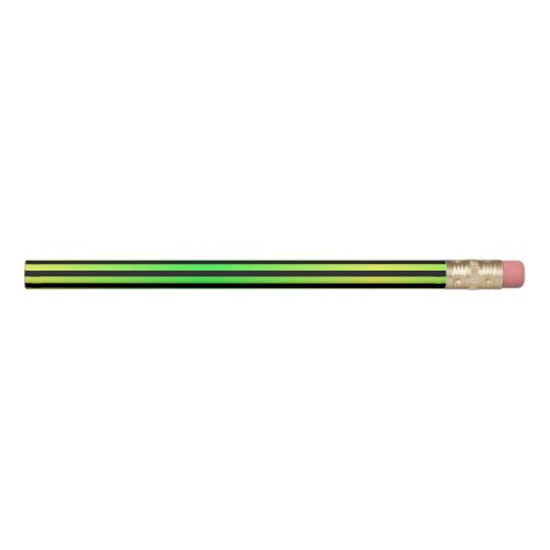 Black and Neon Green Ombre Stripes Pencil
