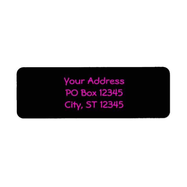 Black and Neon Pink Label (Front)