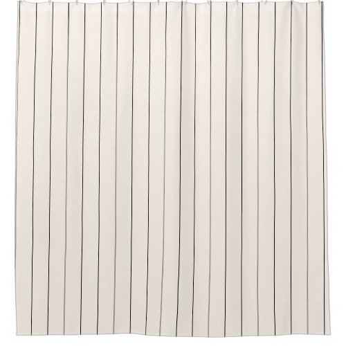 Black and Off White Stripes Shower Curtain